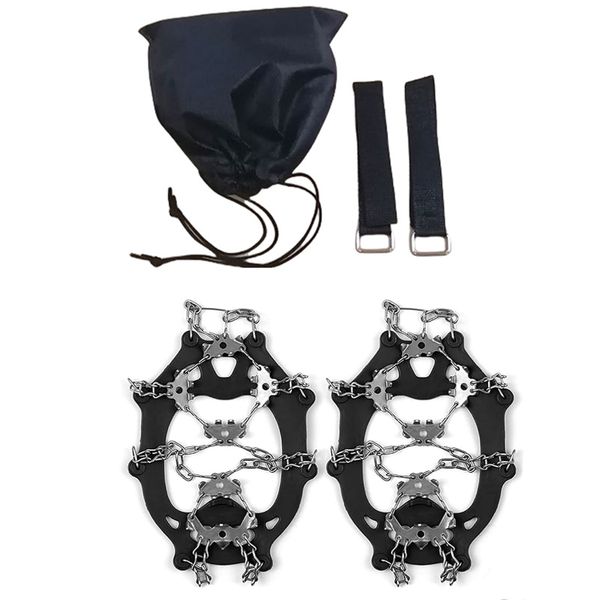 24 Teeth Metal Ice Grip - Antislip Shoe Boot - Ice Traction Slip - Set of 2