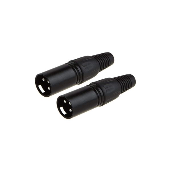 Tecnix Black male 3-Pin XLR Connector – Pair