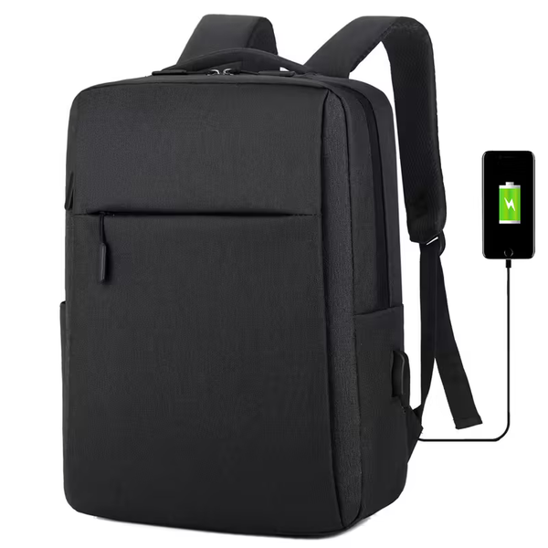 College Laptop Backpack with USB Charging Port &amp; Adjustable Strap (TW16278)