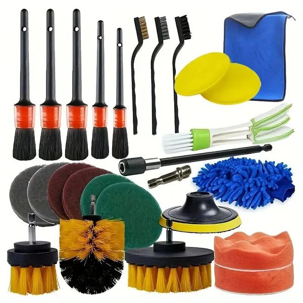 27 Pieces of Car Cleaning Kit Brushes