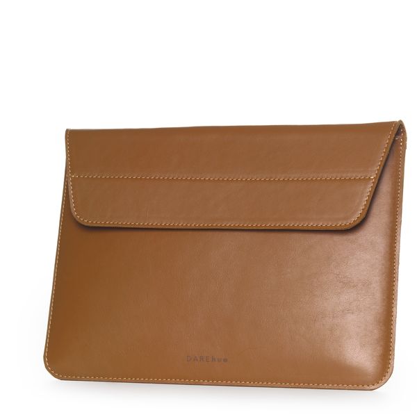 DAREhue 13" - 14" Genuine Full Grain Leather Laptop Sleeve (Fits MacBook)