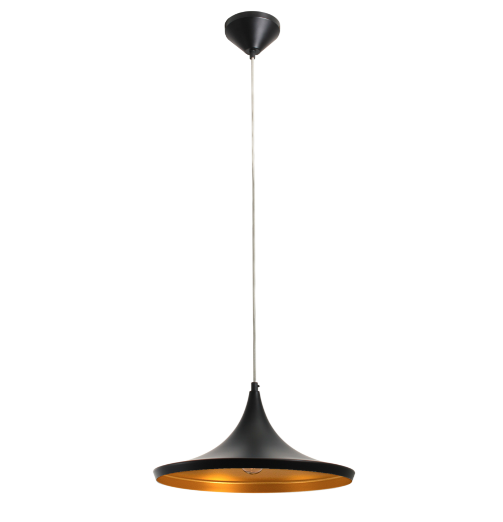 Black & Gold Hat Pendant Light