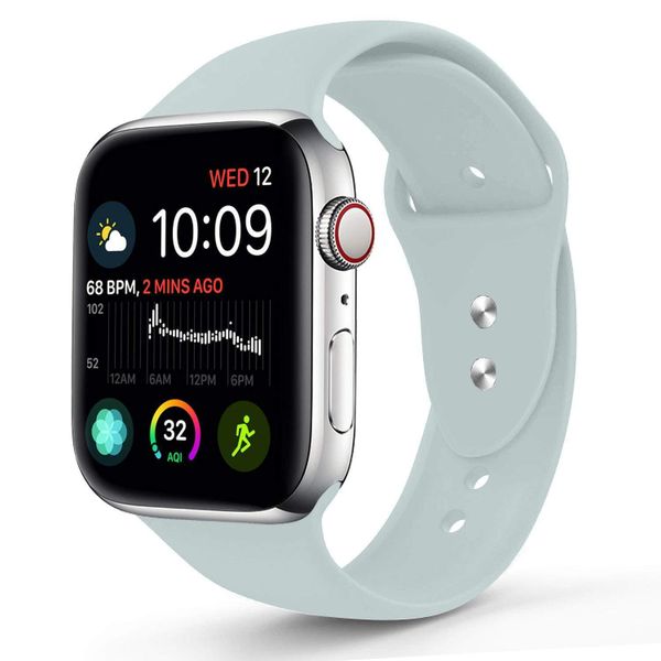 TekByte Silicone Strap Compatible with Apple Watch - Aqua - 42/44/45/49mm
