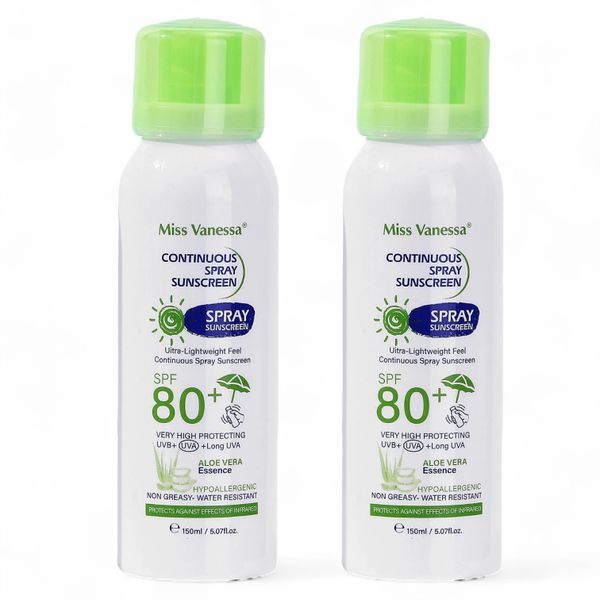 Pack of 2 - Miss Vanessa Aloe Vera Continuous Spray Sunscreen SPF 80+