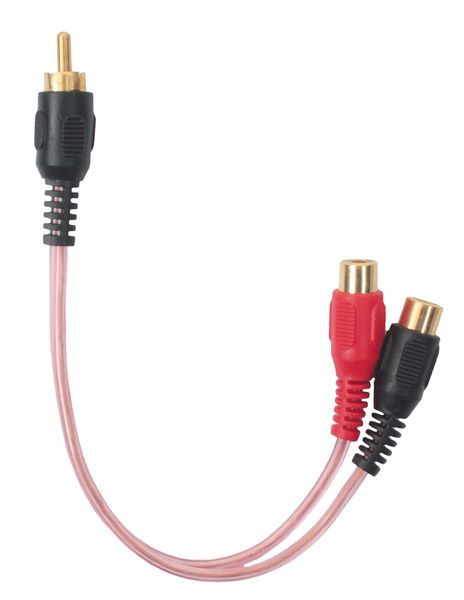 2 Female to 1 Male RCA Adaptor