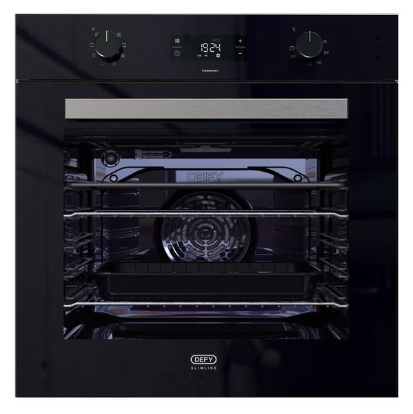 Defy - DBO 489 Slimline Oven- Thermofan +- Black- Eye Level
