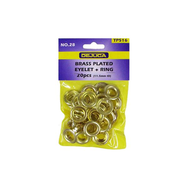 Dejuca - Eyelets - Bp - No.28 - 11.5mm - Id - 20/Packet - 3 Pack