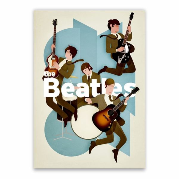 The Beatles Cartoon Poster - A1