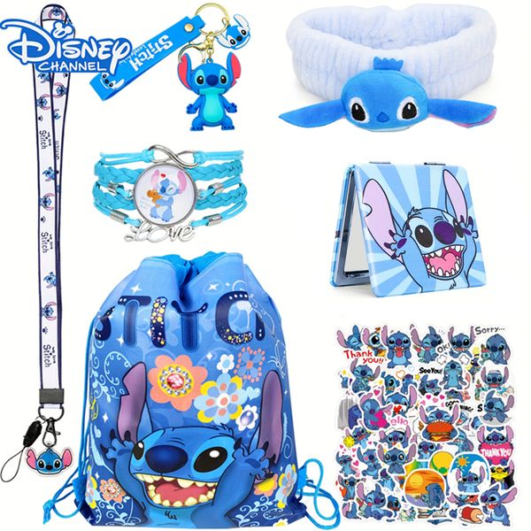 Stitch Birthday Party Gifts Set - Stickers, Drawstring Bag, Lanyard