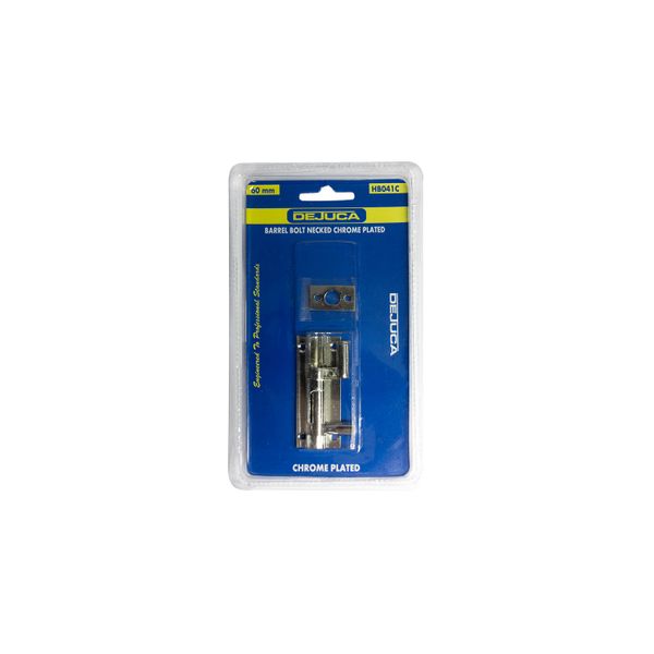 Dejuca - Barrel Bolt - Necked - Cp - 60mm - 1/Card - 4 Pack
