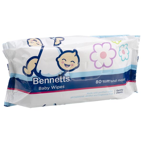 Bennetts Baby Wipes 80's (6 Pack)