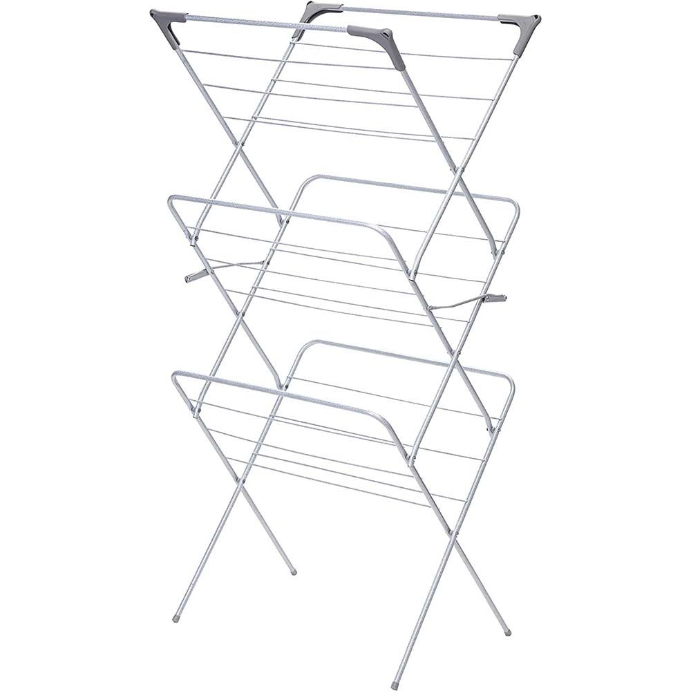 Maisonware - White 3-Tier Collapsible Clothing Dry Rack