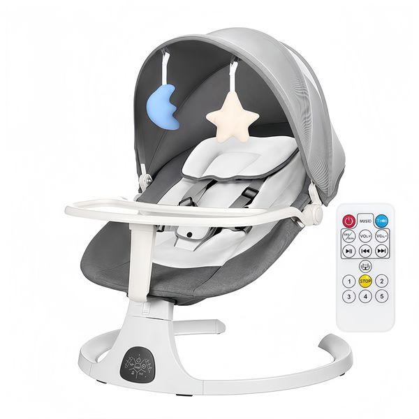 Upgraded 3-in-1 Deluxe Multi-Functional Smart Crib with Tray