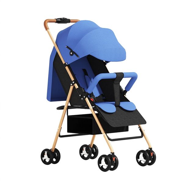 Lightweight &amp; Foldable Baby Stroller with Extended Canopy &amp; Storage Basket