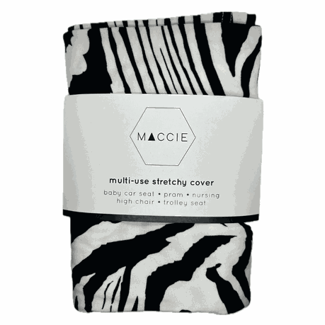 MACCIE Zebra print baby multi-use stretchy cover Image