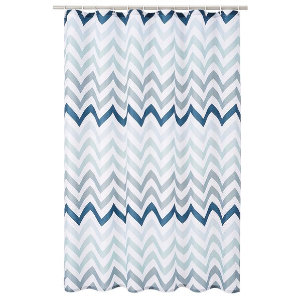 Waterproof Shower Curtain Fabric with Hooks 180cm x 180cm