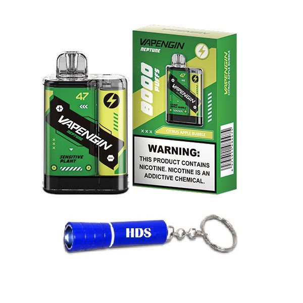 Vapengin Neptune 50mg Disposable Vape - Aloe Mango with HDS Branded Torch