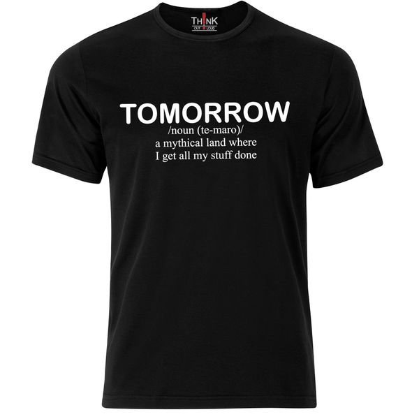 Think Out Loud Men "Tomorrow" Short Sleeve Tshirt Black