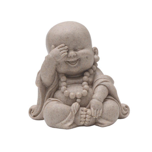 Monk Decorates Buddha Statue, Monk-Priest Arranges Flowers, Bonsai, Rockery