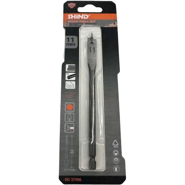 Shind 11mm Diameter Steel 150mm Length Wood Drill Bit