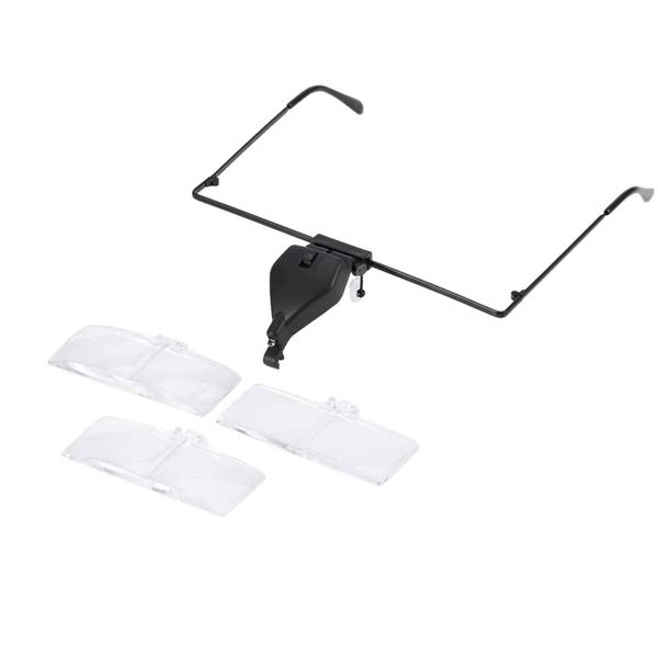 Portable Hands Free 1.5X 2.5X 3.5X Eyeglass LED Magnifier