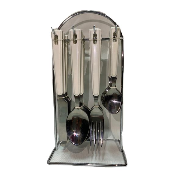 Kitchen Modern Cutlery Set of 16 with Holder