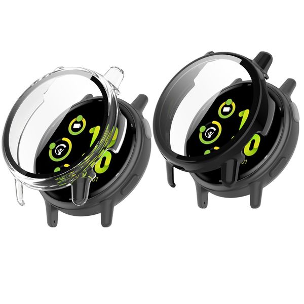 2 Pack Protective Case Compatible with Garmin Vivoactive 5-Clear/Black