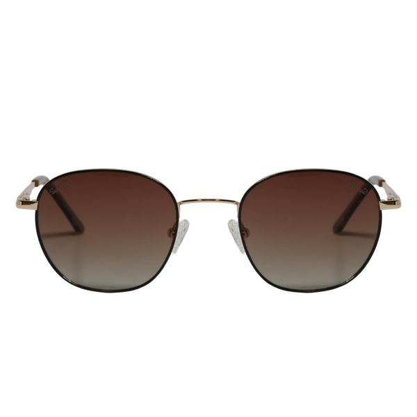 Superfine Rita round Brown Sunglasses