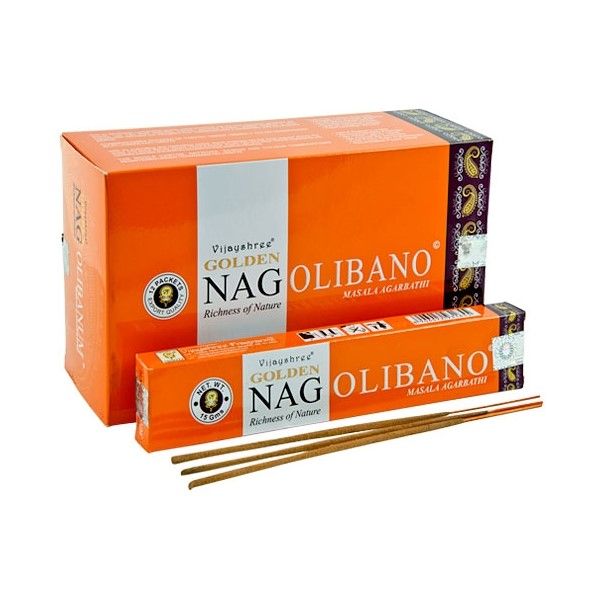 Golden Nag Incense Sticks - 12 Pack - Olibano