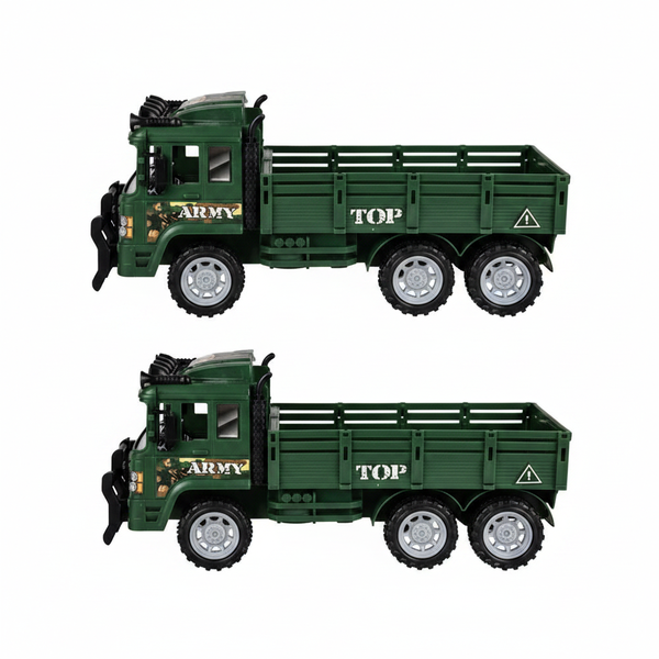 Perfect Play Military Friction Toy Vehicle - 30 cm Durable Design - 2 Pack