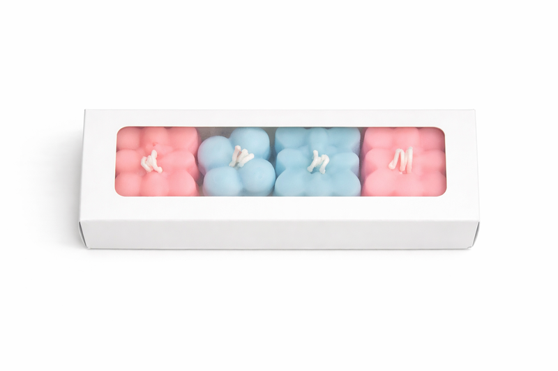 4pc Decorative Scented Candle Gift Set (Rose &amp; Vanilla)