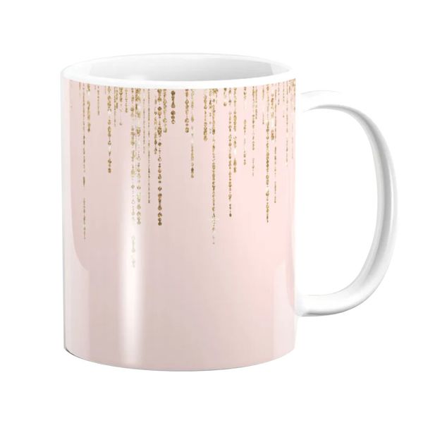 Pappa Joe - Blush Pink with Glitter Fringe Mug