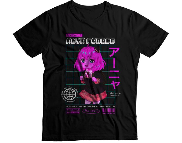 Anya Forger Spy x Family Telepath Pink Vaporwave Graphic T-Shirt