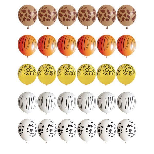 Enelo Animal Pattern Balloons- 24 Pieces