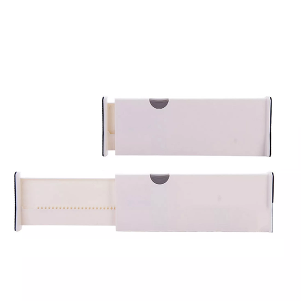 2 Pieces Of Retractable Desk Drawer Partition Dividers Set - White