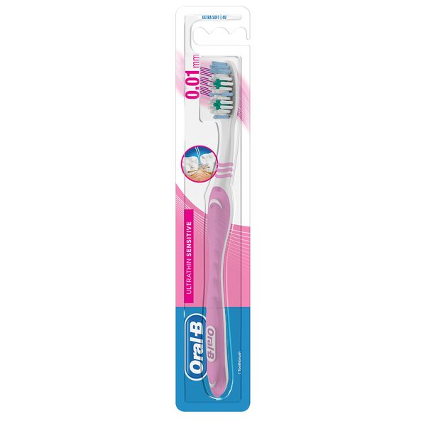 Oral-B Ultrathin Sensitive Manual Toothbrush Pink, 2ct