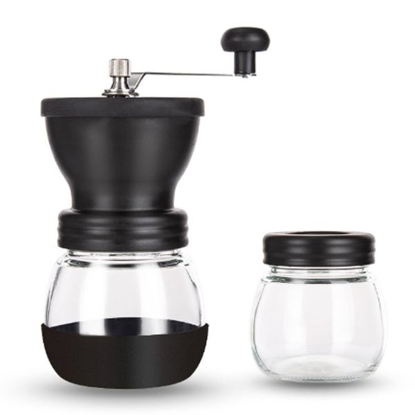 Manual Coffee Bean Grinder with Manual Adjustment Tank Hand Coffee Machine