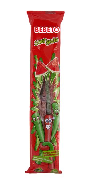 Bebeto Sour Sticks - Watermelon 24 x 35 g