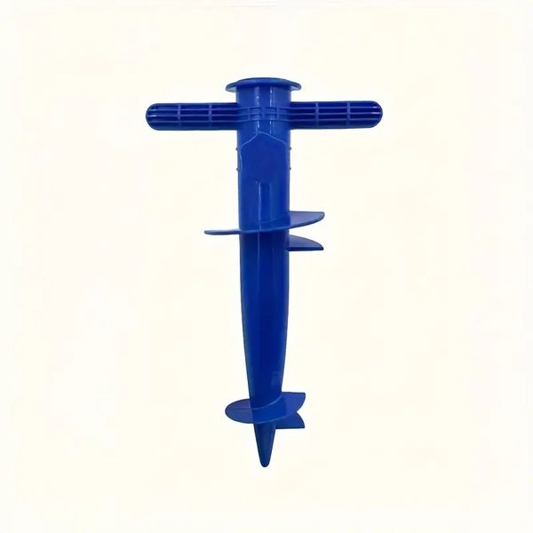 Durable Plastic Beach Umbrella Anchor - Secure Ground Stake for Sand, Soil