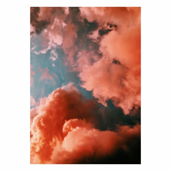 Orange Smoke Of Clouds - A1 Poster