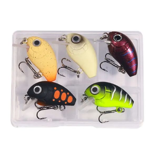 Camping Fishing Floating Wobblers Crank Lure Bait 5 Piece