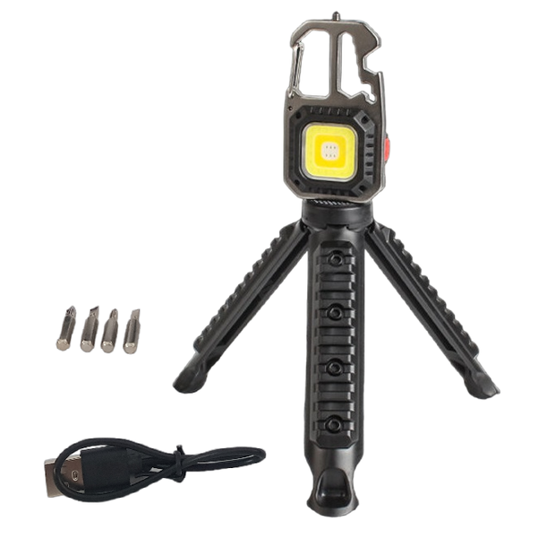 Multifunctional Light with Tripod - Bottle Opener, Wrench &amp; Screwdriver