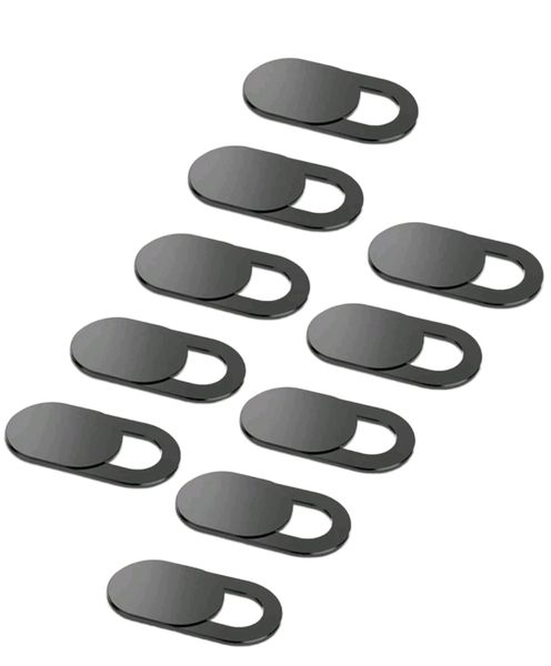 10PCS Webcam Cover Ultra-Thin for laptops, Tablets, Phones - Black