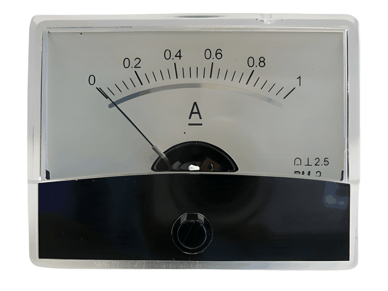 PM2 Panel Meter DC Amps 1mA Range 38mm Shank 61x47mm