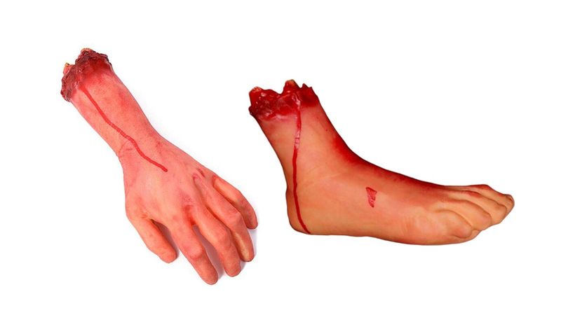 Halloween Severed Foot And Hand Set