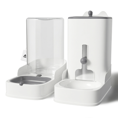 Topika Cat Food Feeder Gravity Auto Cat Food Dispenser 2pcs Set Image