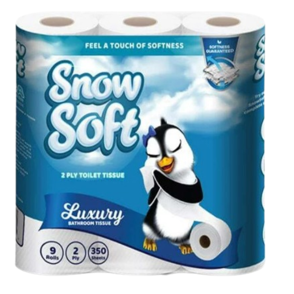 Snowsoft - Luxury soft toilet paper 2 ply -9 rolls
