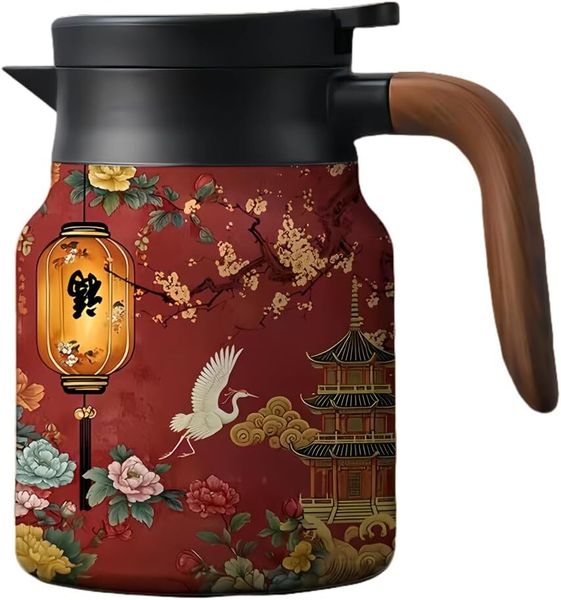 316 Stainless Steel Insulated Tea Pot with Infuser and Press Pour
