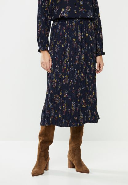 Women's ONLY Faith Midi Plisse Skirt - Night Sky