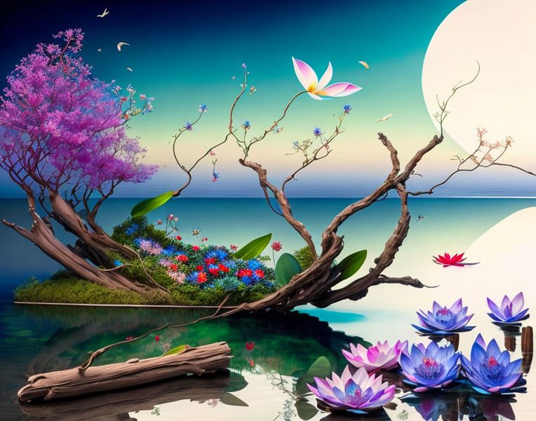 Canvas Wall Art - Floating Island